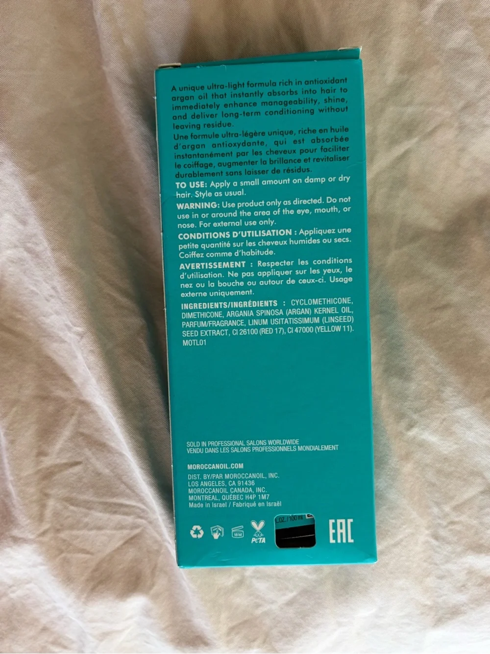 Moroccanoil treatment light